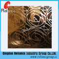 Silver /Golden Etched Glass/ Designed Decorative Glass / Hotel Decoration Glass/ Acid Etched Decorative Glass